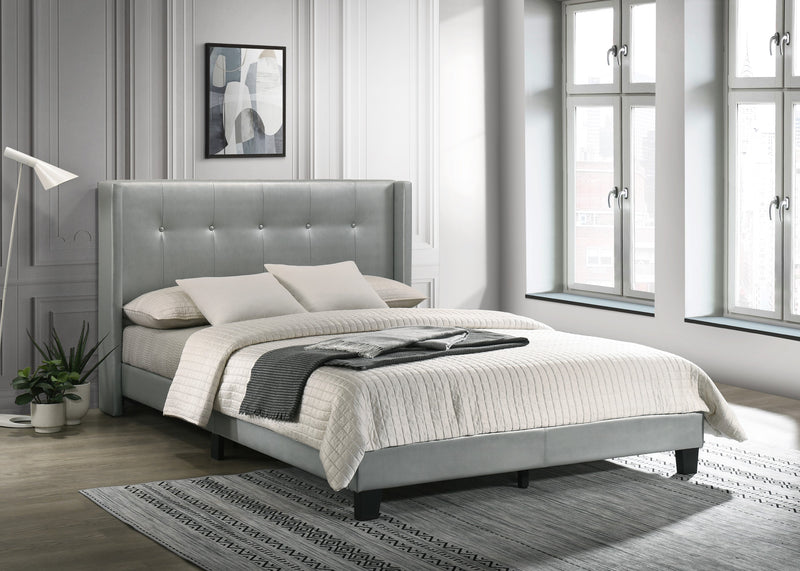 Home Design Evelyn Upholstered Platform Bed Frame