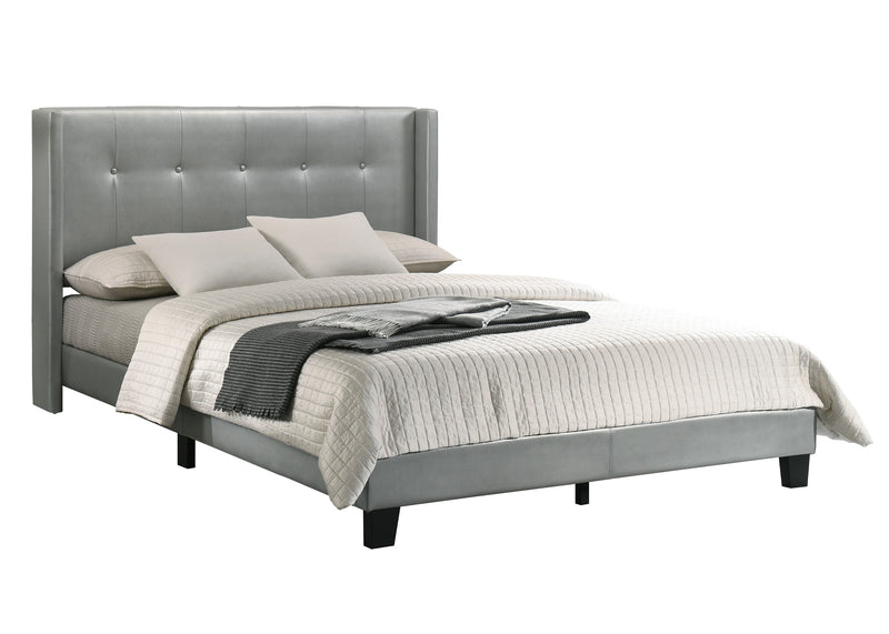 Home Design Evelyn Upholstered Platform Bed Frame