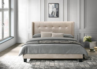 Home Design Evelyn Upholstered Platform Bed Frame