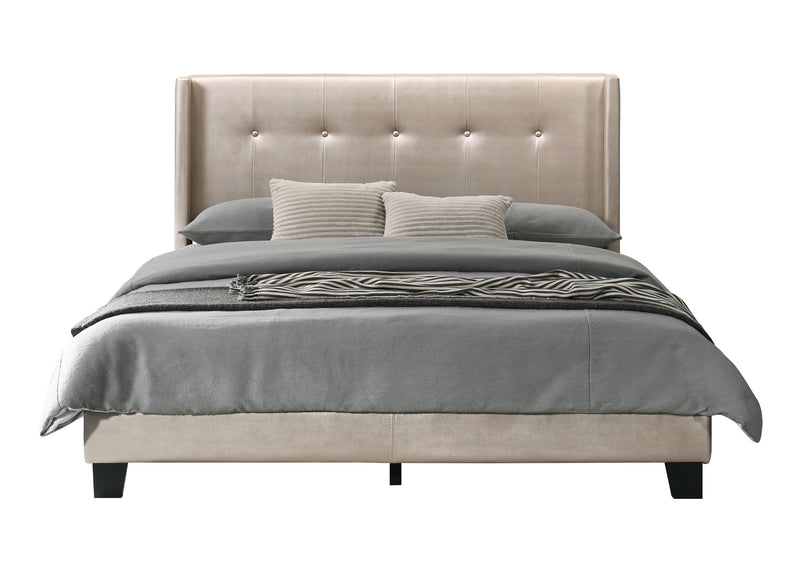 Home Design Evelyn Upholstered Platform Bed Frame