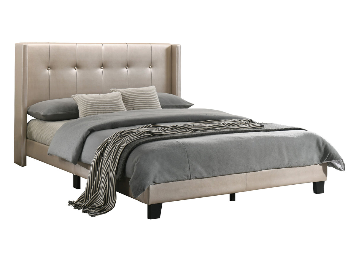 Home Design Evelyn Upholstered Platform Bed Frame