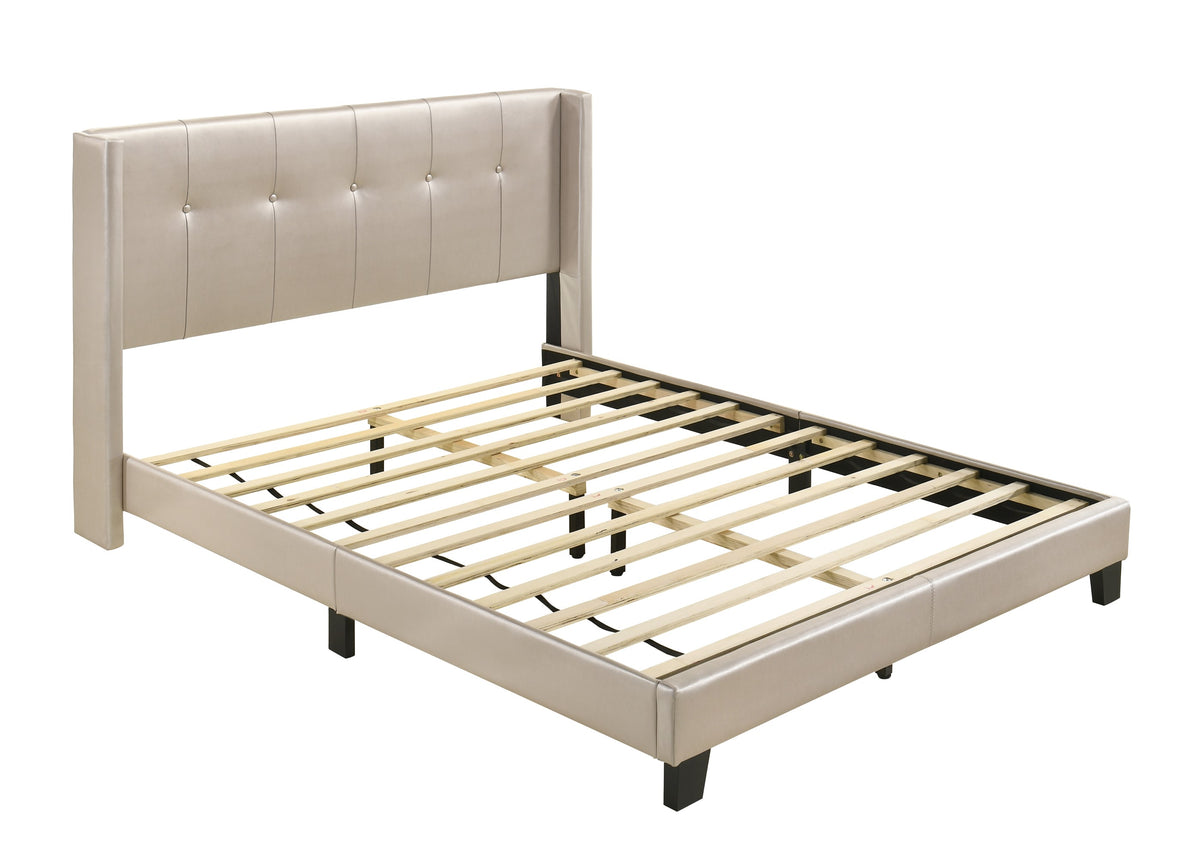 Home Design Evelyn Upholstered Platform Bed Frame