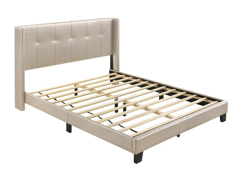 Home Design Evelyn Upholstered Platform Bed Frame