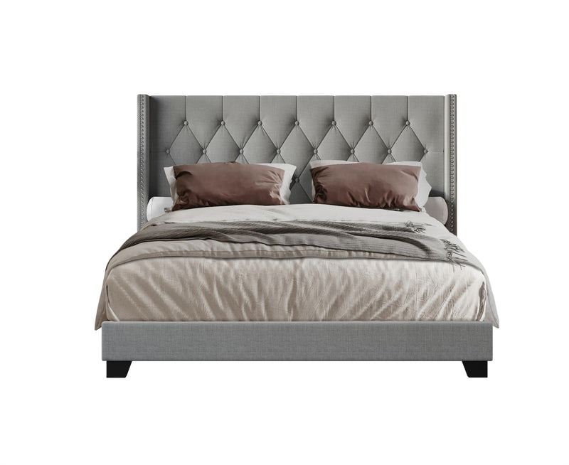 Home Design Danbury Tufted Upholstered Panel Bed Frame For Adult, Box Spring Required (Sold Separately)