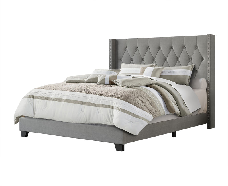 Home Design Danbury Tufted Upholstered Panel Bed Frame For Adult, Box Spring Required (Sold Separately)