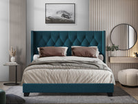 Home Design Danbury Tufted Upholstered Panel Bed Frame For Adult, Box Spring Required (Sold Separately)