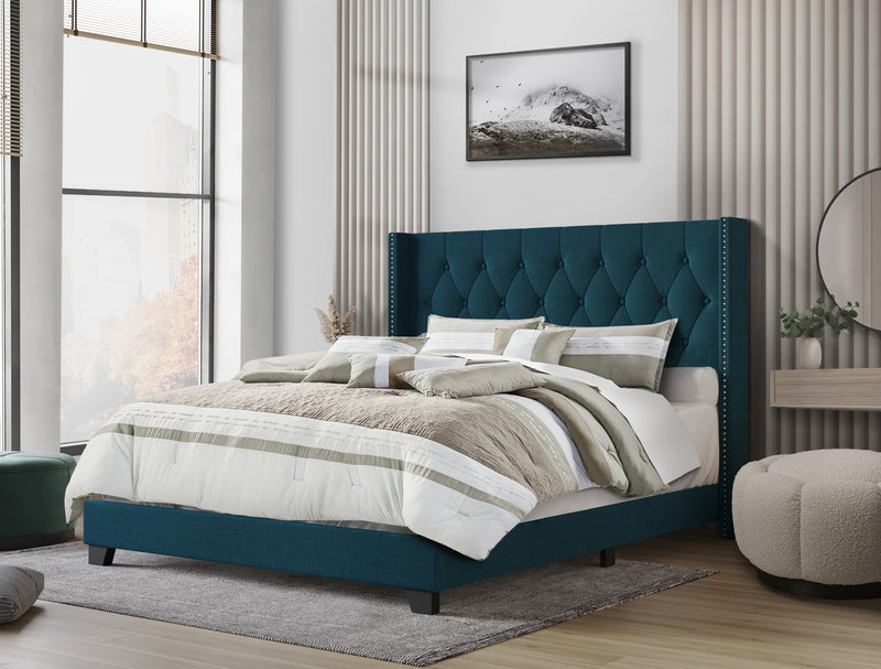 Home Design Danbury Tufted Upholstered Panel Bed Frame For Adult, Box Spring Required (Sold Separately)