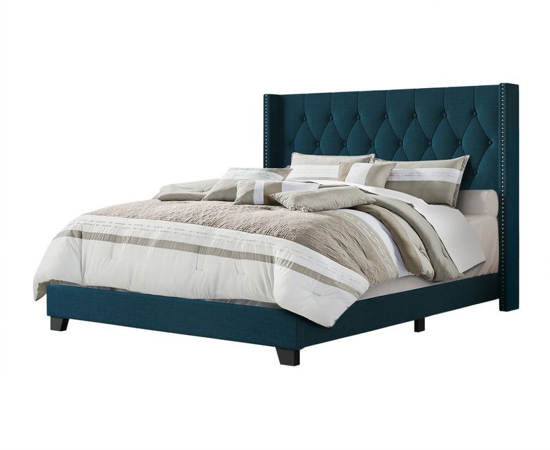Home Design Danbury Tufted Upholstered Panel Bed Frame For Adult, Box Spring Required (Sold Separately)