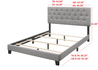Home Design Dillon Tufted Upholstered Panel Bed Frame For Adult