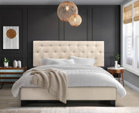 Home Design Dillon Tufted Upholstered Panel Bed Frame For Adult