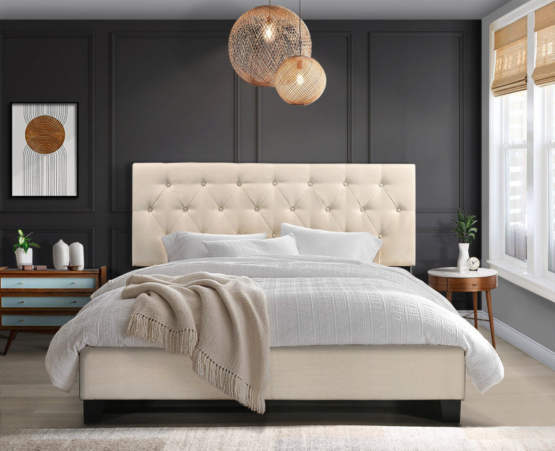 Home Design Dillon Tufted Upholstered Panel Bed Frame For Adult
