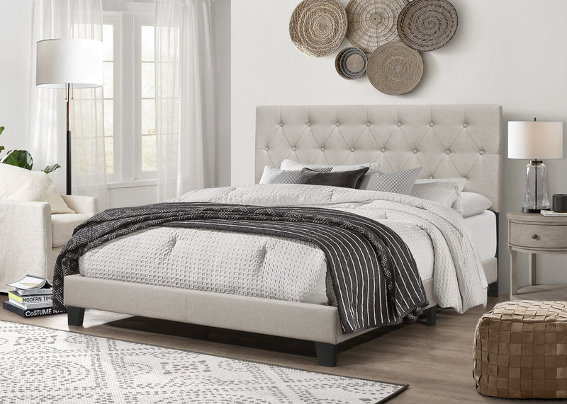 Home Design Dillon Tufted Upholstered Panel Bed Frame For Adult