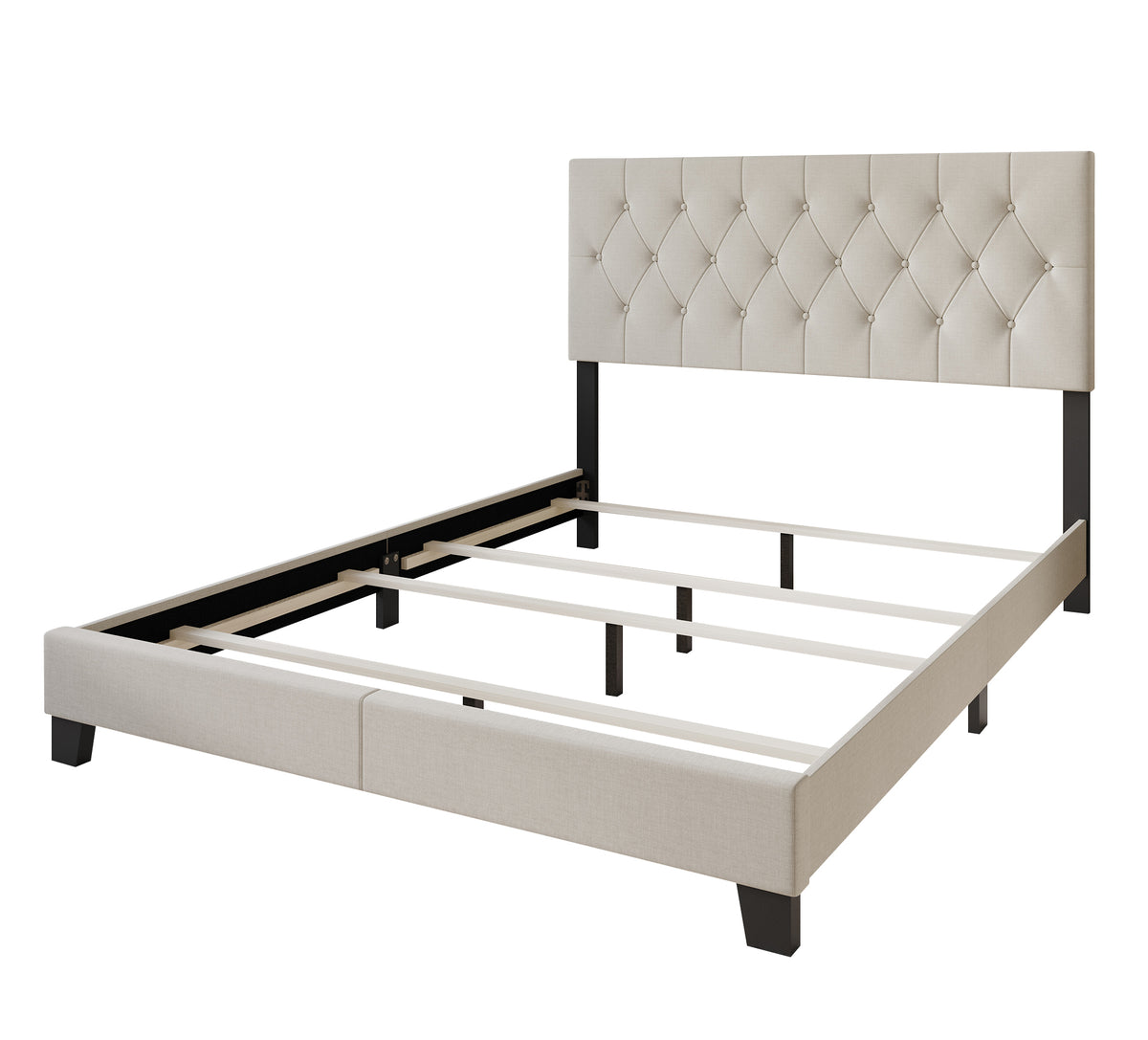 Home Design Dillon Tufted Upholstered Panel Bed Frame For Adult