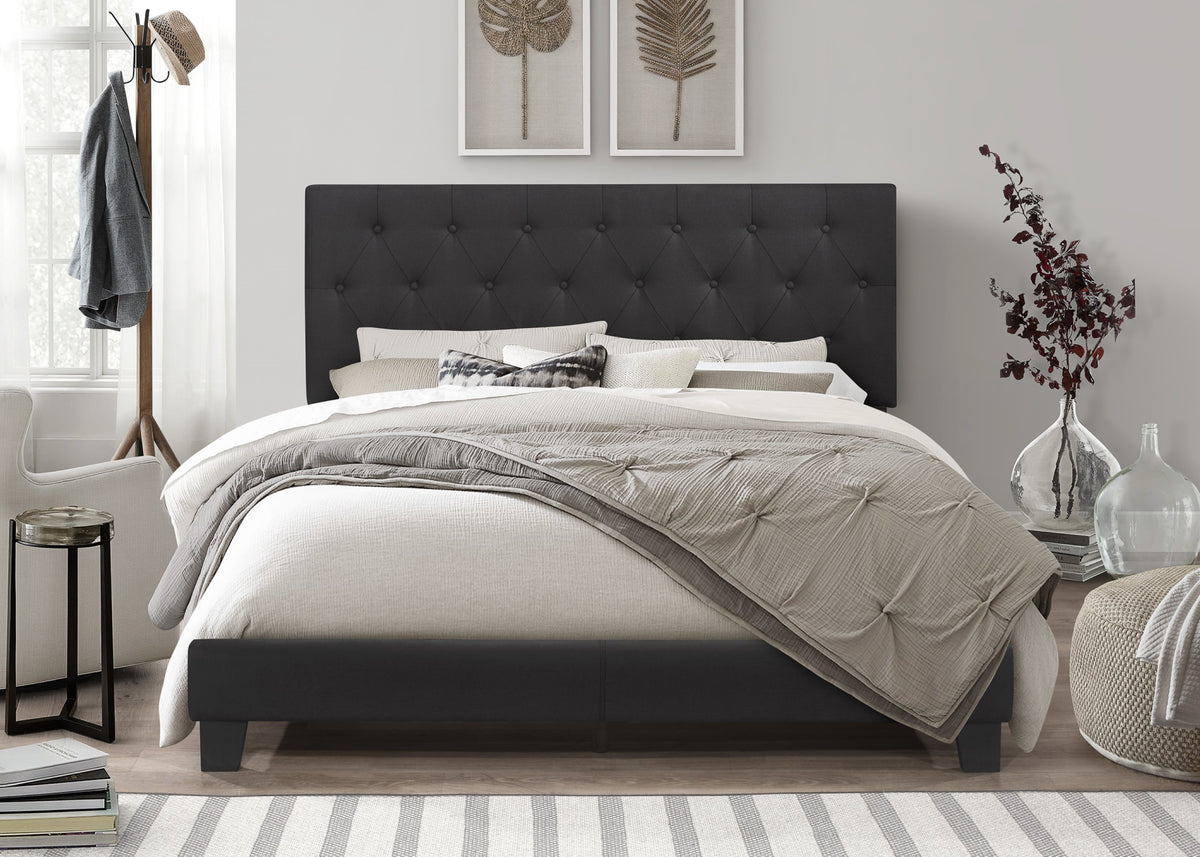 Home Design Dillon Tufted Upholstered Panel Bed Frame For Adult