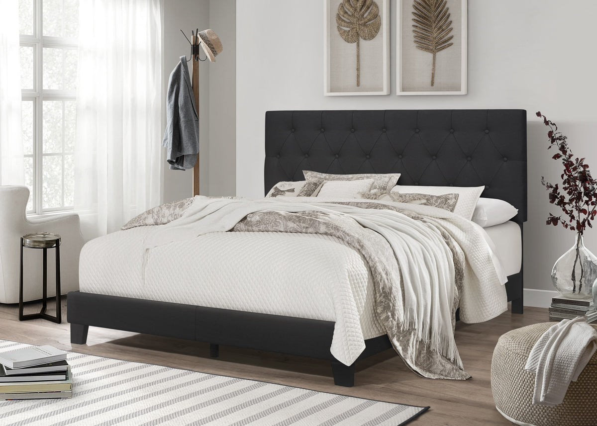 Home Design Dillon Tufted Upholstered Panel Bed Frame For Adult