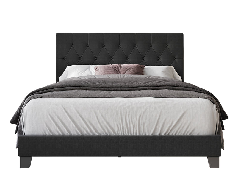 Home Design Dillon Tufted Upholstered Panel Bed Frame For Adult