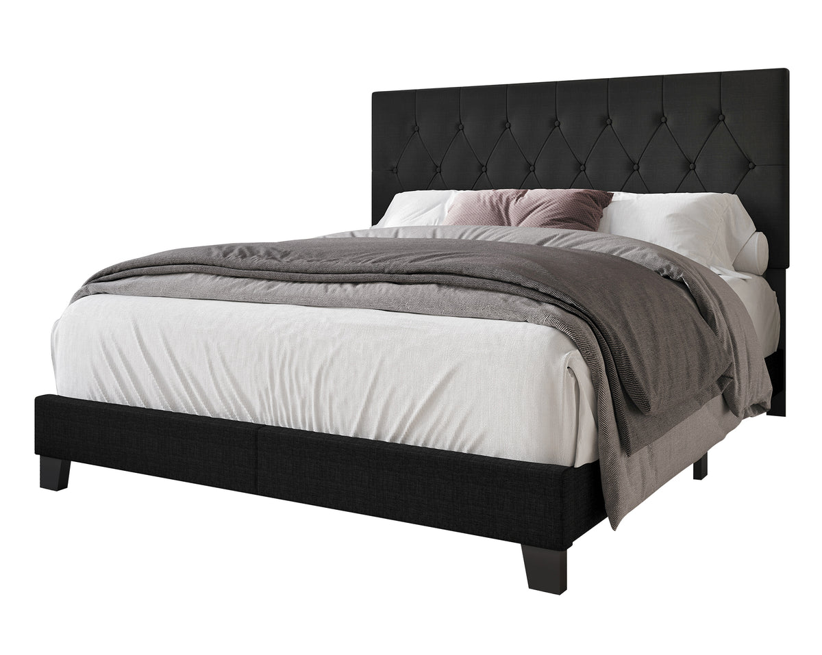 Home Design Dillon Tufted Upholstered Panel Bed Frame For Adult