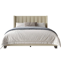 Home Design Angela Button-tufted Upholstered With Adjustable Headboard, Dark Beige