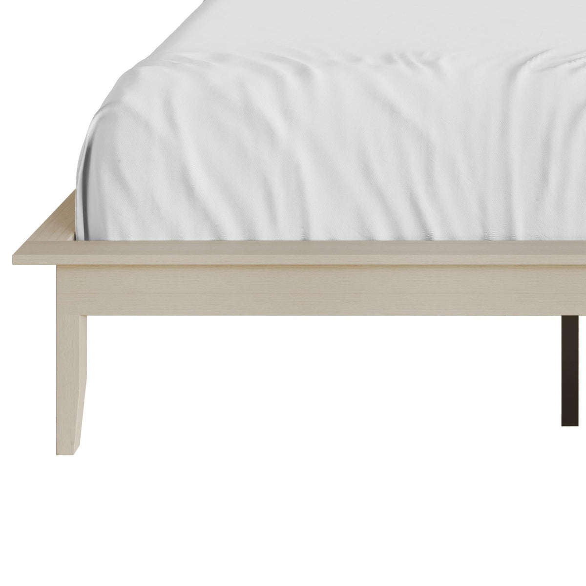 Home Design Lancaster Platform Bed Frame with Slatted Headboard, No box spring required, Easy Assembly