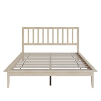 Home Design Lancaster Platform Bed Frame with Slatted Headboard, No box spring required, Easy Assembly