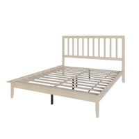 Home Design Lancaster Platform Bed Frame with Slatted Headboard, No box spring required, Easy Assembly