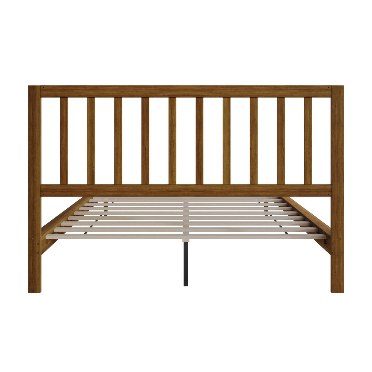 Home Design Lancaster Platform Bed Frame with Slatted Headboard, No box spring required, Easy Assembly