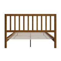 Home Design Lancaster Platform Bed Frame with Slatted Headboard, No box spring required, Easy Assembly
