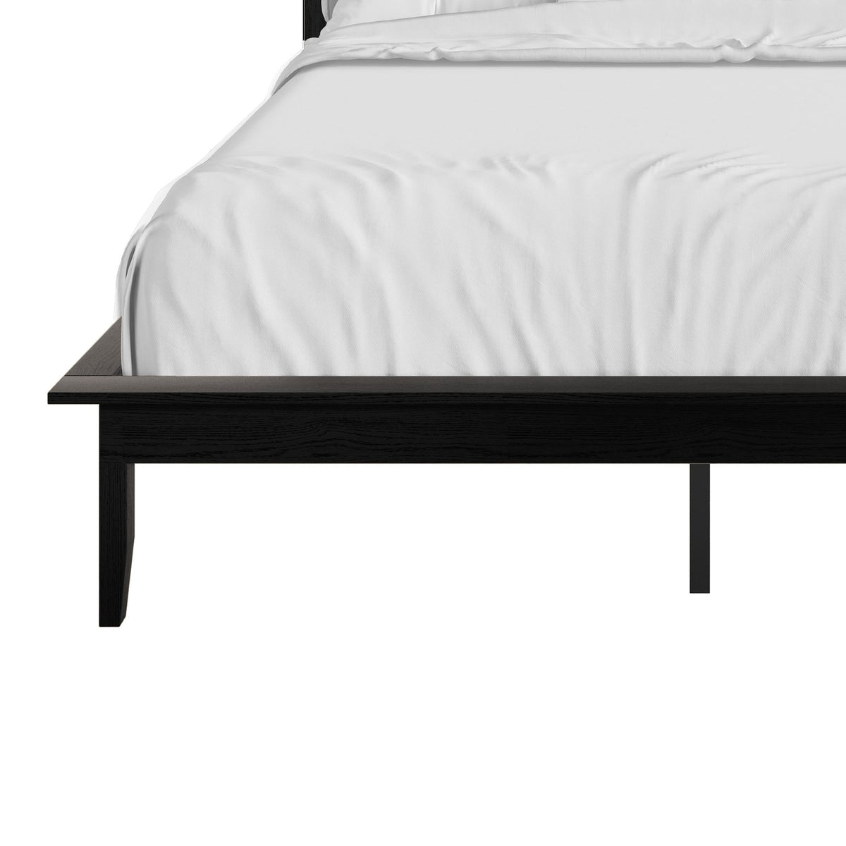 Home Design Lancaster Platform Bed Frame with Slatted Headboard, No box spring required, Easy Assembly