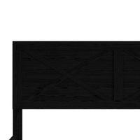 Home Design Oxnard Solid Wood Platform Bed Frame with X-Pattern Headboard and Full Slat Support System