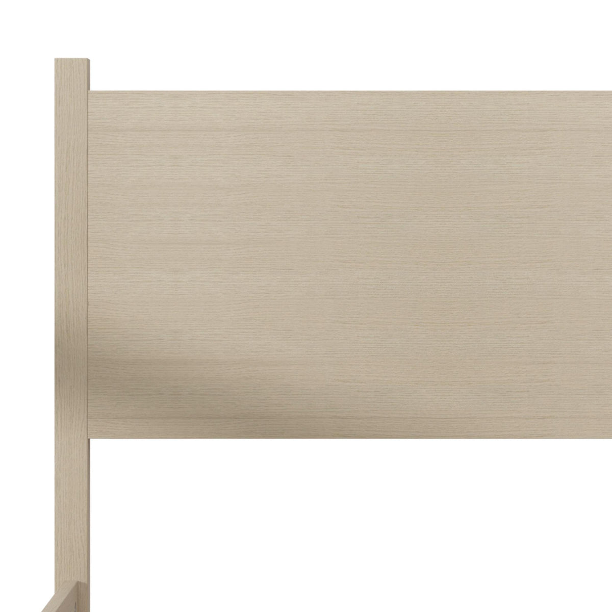 Home Design Branford Solid Wood Platform Bed Frame with Panel Headboard and Full Slat Support