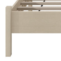 Home Design Branford Solid Wood Platform Bed Frame with Panel Headboard and Full Slat Support