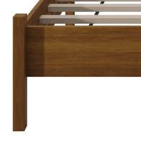 Home Design Branford Solid Wood Platform Bed Frame with Panel Headboard and Full Slat Support