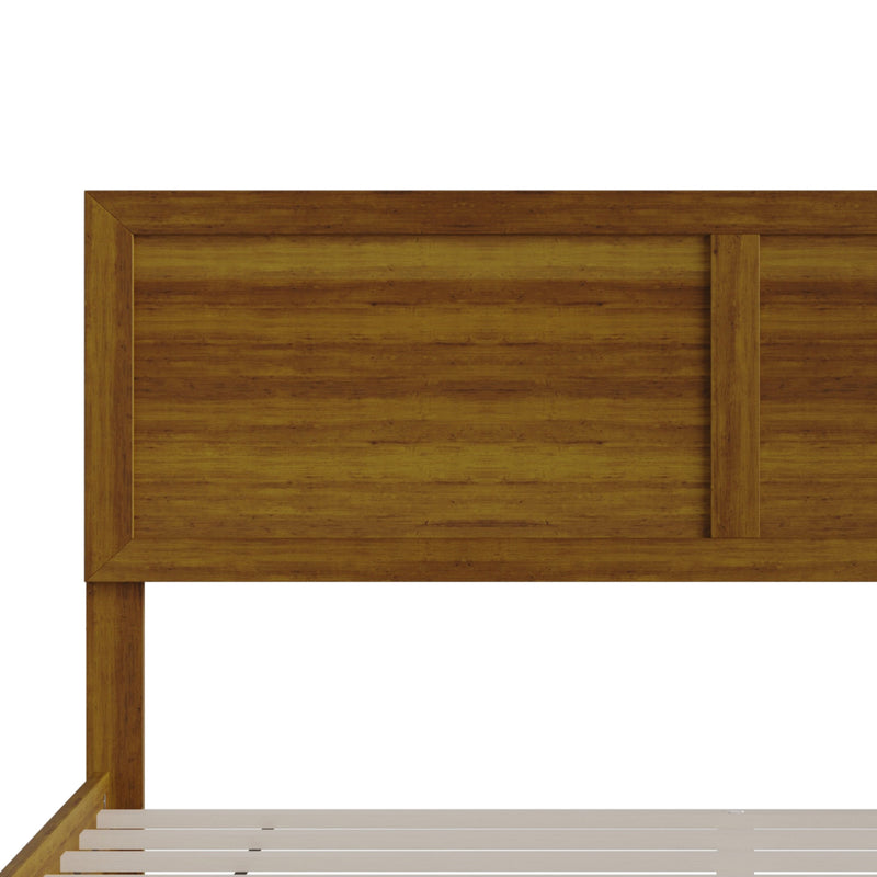 Norton Solid Wood Platform Bed With Slats Support, No Box Spring Required, Easy Assembly