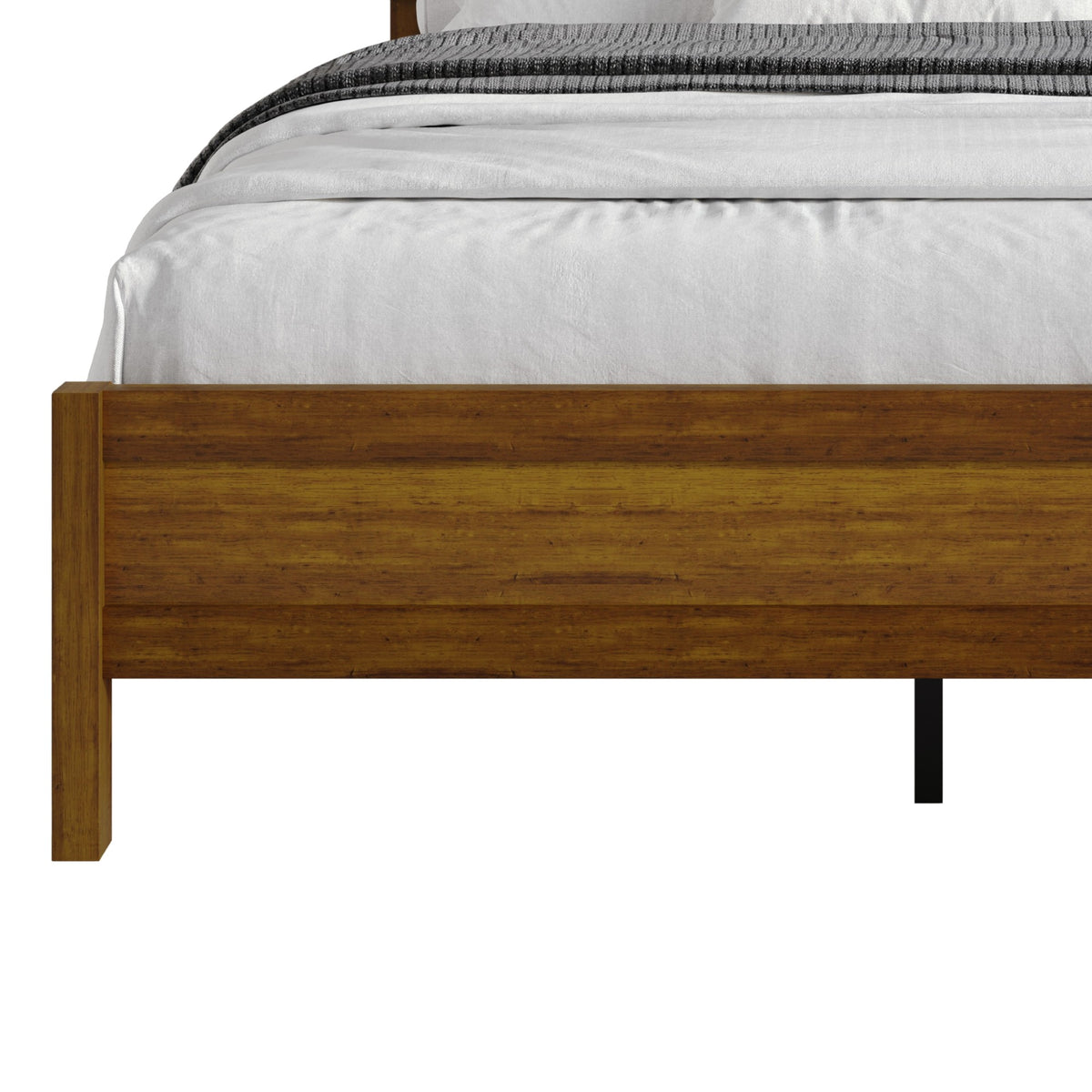 Home Design Norton Solid Wood Platform Bed With Slats Support, No Box Spring Required, Easy Assembly