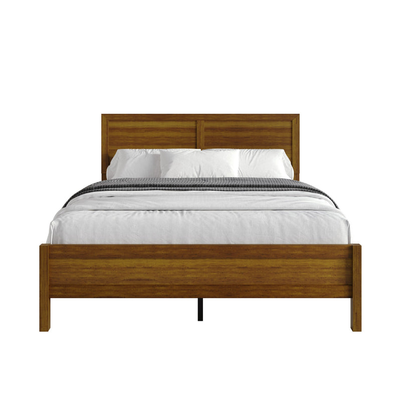 Norton Solid Wood Platform Bed With Slats Support, No Box Spring Required, Easy Assembly