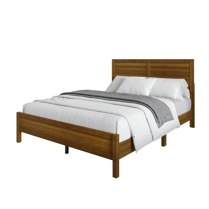 Home Design Norton Solid Wood Platform Bed With Slats Support, No Box Spring Required, Easy Assembly