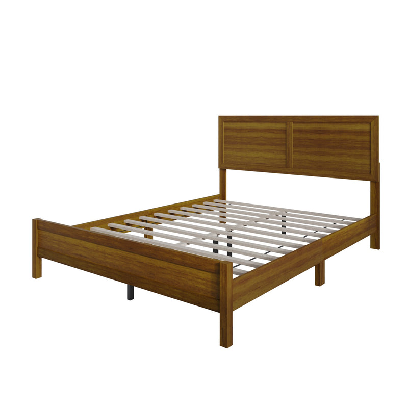Norton Solid Wood Platform Bed With Slats Support, No Box Spring Required, Easy Assembly