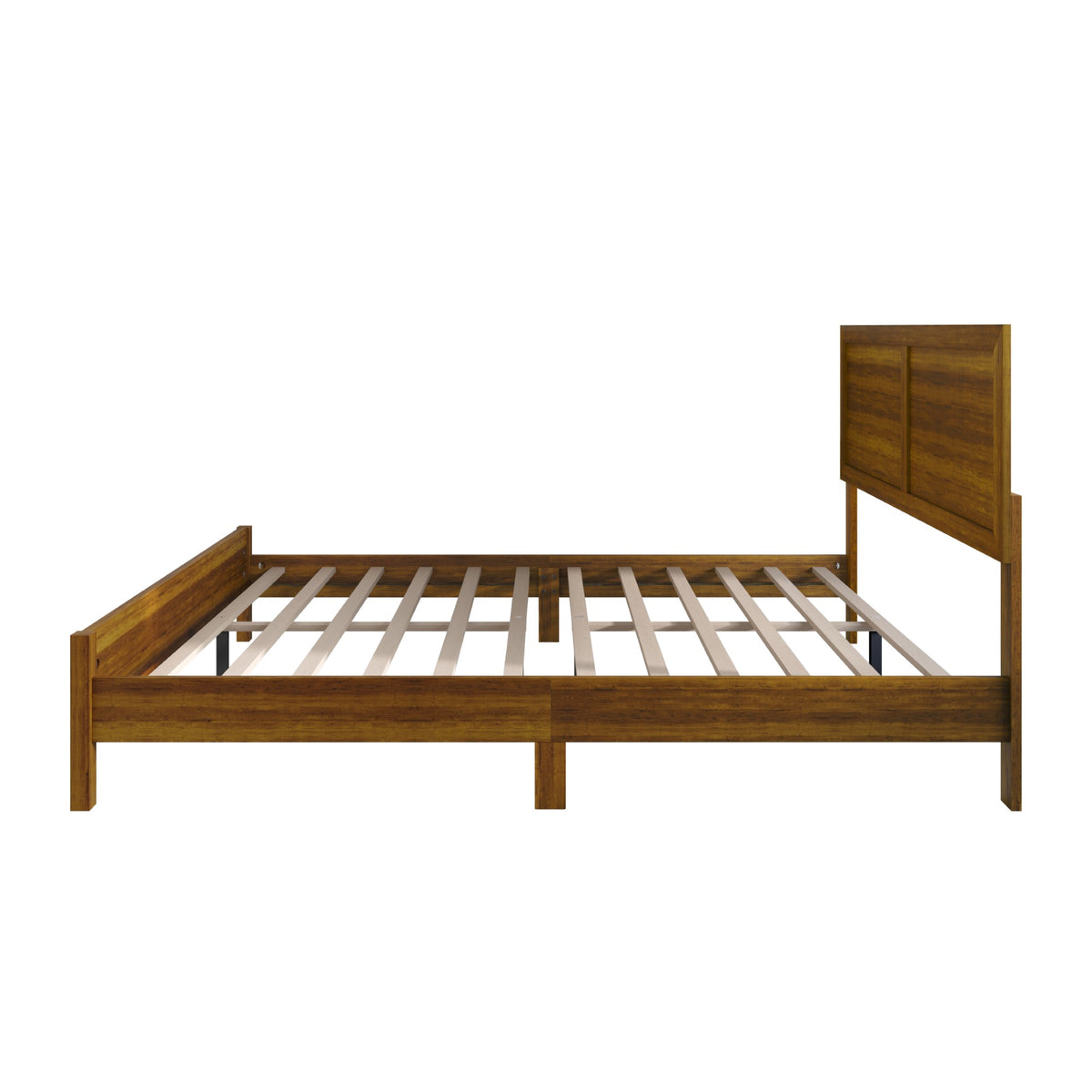 Home Design Norton Solid Wood Platform Bed With Slats Support, No Box Spring Required, Easy Assembly