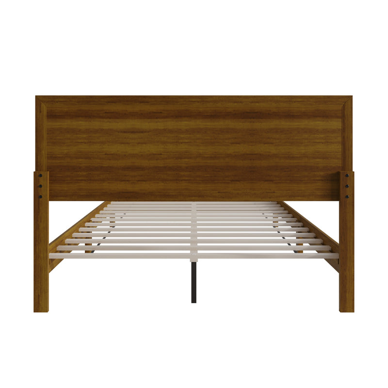 Norton Solid Wood Platform Bed With Slats Support, No Box Spring Required, Easy Assembly