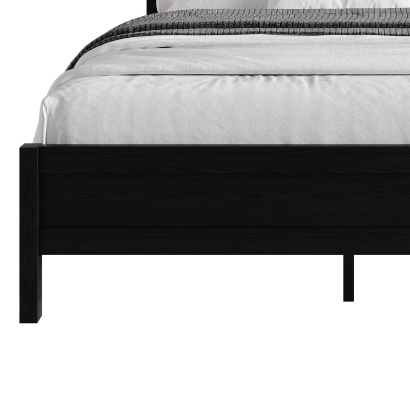 Norton Solid Wood Platform Bed With Slats Support, No Box Spring Required, Easy Assembly