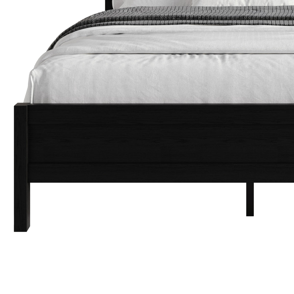 Home Design Norton Solid Wood Platform Bed With Slats Support, No Box Spring Required, Easy Assembly