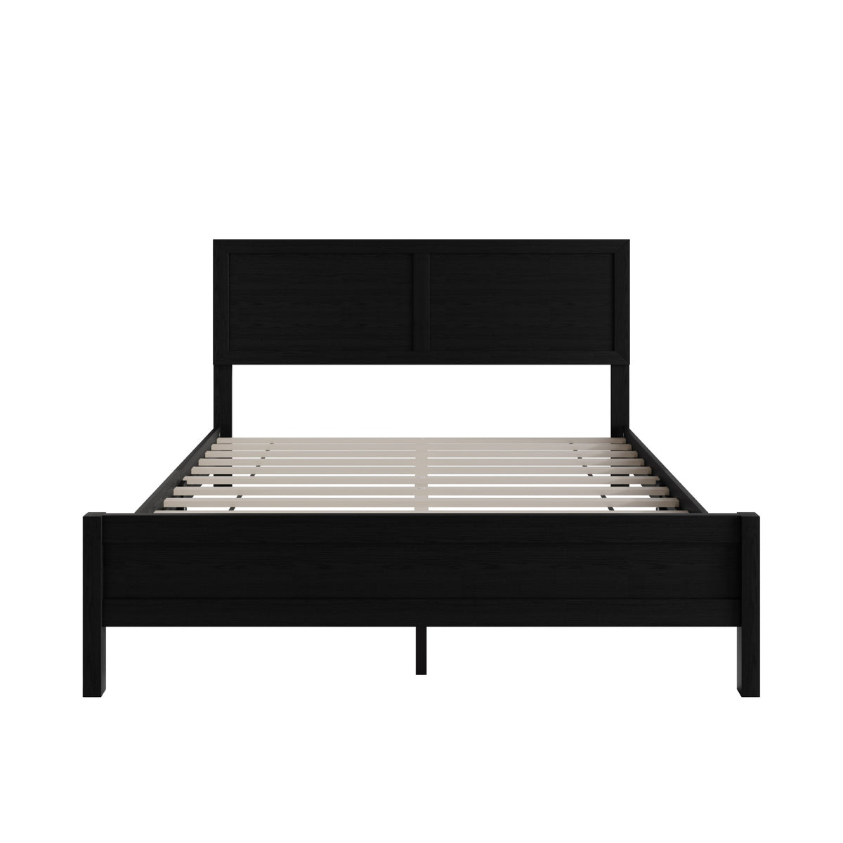 Home Design Norton Solid Wood Platform Bed With Slats Support, No Box Spring Required, Easy Assembly