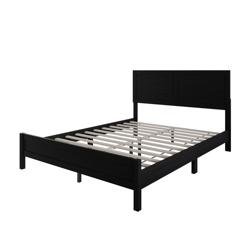 Norton Solid Wood Platform Bed With Slats Support, No Box Spring Required, Easy Assembly