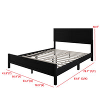 Home Design Norton Solid Wood Platform Bed With Slats Support, No Box Spring Required, Easy Assembly