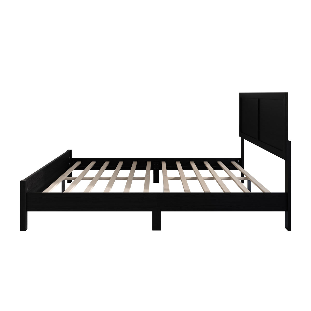 Home Design Norton Solid Wood Platform Bed With Slats Support, No Box Spring Required, Easy Assembly
