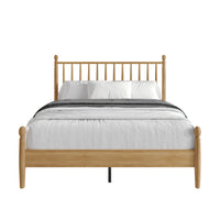 Home Design Downey Solid Wood Platform Bed With Spindle Headboard, No Box Spring Required