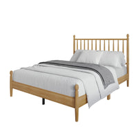 Home Design Downey Solid Wood Platform Bed With Spindle Headboard, No Box Spring Required
