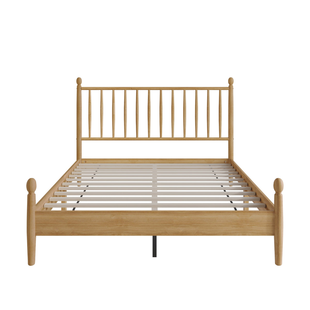 Home Design Downey Solid Wood Platform Bed With Spindle Headboard, No Box Spring Required