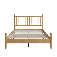 Home Design Downey Solid Wood Platform Bed With Spindle Headboard, No Box Spring Required