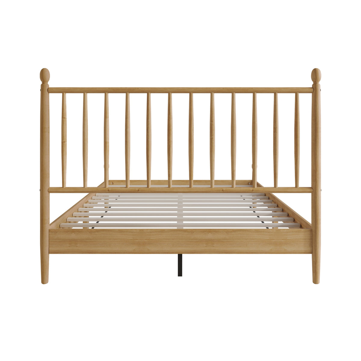 Home Design Downey Solid Wood Platform Bed With Spindle Headboard, No Box Spring Required
